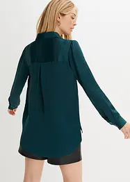 Lange, satijnen blouse, bonprix