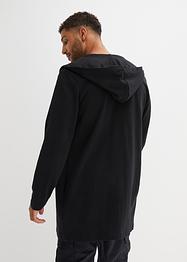 Sweatvest met capuchon van biologisch katoen, lang, RAINBOW