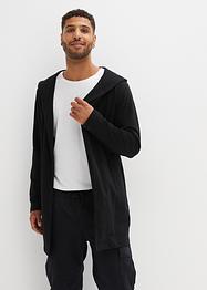 Sweatvest met capuchon van biologisch katoen, lang, RAINBOW