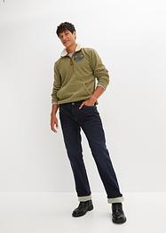 Loose fit stretch thermojeans met comfort fit, straight, John Baner JEANSWEAR