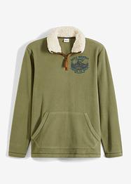 Fleece trui met opstaande kraag, John Baner JEANSWEAR