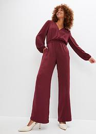 Satijnen jumpsuit in wikkellook, BODYFLIRT