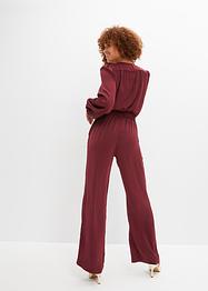 Satijnen jumpsuit in wikkellook, BODYFLIRT