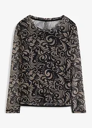 Mesh shirt met print, bonprix