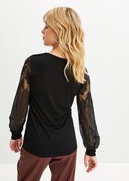 Longsleeve met kanten mouwen, RAINBOW