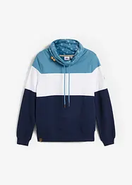Sweater met gedessineerde kraag van biologisch katoen, bonprix