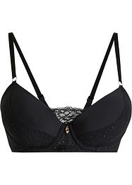 Voorgevormde beugel bh met glinsterend mesh en gerecycled polyamide, BODYFLIRT