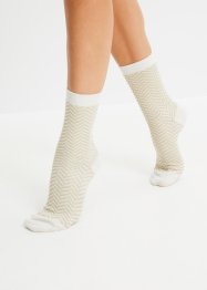 Gebreide sokken (3 paar) met gerecycled polyester, bpc bonprix collection