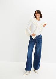 Stretch jeans met extra wijde pijpen en comfortband, bpc bonprix collection