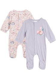 Baby pyjama onesie van biologisch katoen (set van 2), bpc bonprix collection
