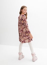 Meisjes jersey jurk met bloemenprint (set van 2), bpc bonprix collection
