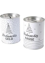 Ornament spaarpot met kerstmotief (set van 2), bpc living bonprix collection