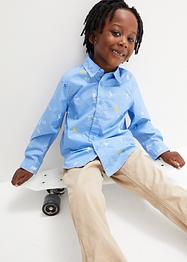 Jongens overhemd met print en lange mouwen, slim fit, bpc bonprix collection