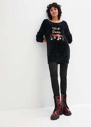 Off shoulder trui met kerstprint, BODYFLIRT