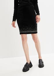 Fluwelen rok met stras, BODYFLIRT