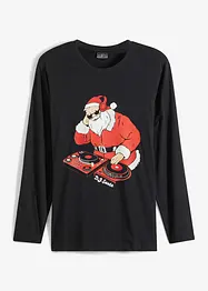 Longsleeve met kerstprint van biologisch katoen, bonprix