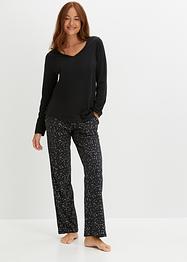 Pyjama met glanzende print (2-dlg.), bpc bonprix collection