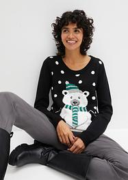 Kersttrui met ronde hals, bpc bonprix collection