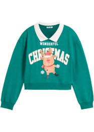 Meisjes sweater met kerstprint, bpc bonprix collection