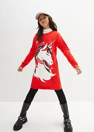 Meisjes sweatjurk met kerstprint, bonprix