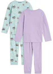 Meisjes pyjama met biologisch katoen (4-dlg. set), bonprix