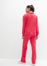 Joggingpak met sweater met schipperskraag en wijde sweatpants (2-dlg.), bpc bonprix collection