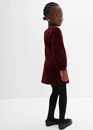 Meisjes fluwelen jurk met volants, bonprix