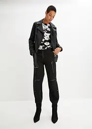 Broek met bikerdetails, bonprix