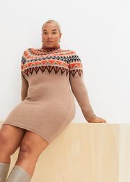 Gebreide jurk met Noors patroon, BODYFLIRT boutique