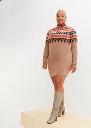 Gebreide jurk met Noors patroon, BODYFLIRT boutique