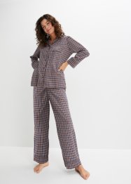 Geweven oversized pyjama met knoopsluiting (2-dlg. set), bpc bonprix collection