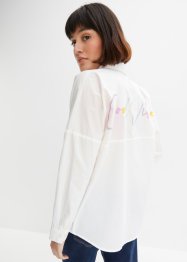 Oversized blouse met rugprint, RAINBOW
