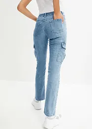 Cargo jeans in washed out look, straight, bonprix