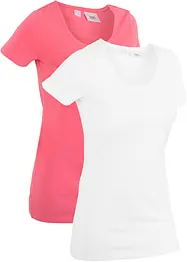 Longshirt met tekstprint (set van 2), bonprix