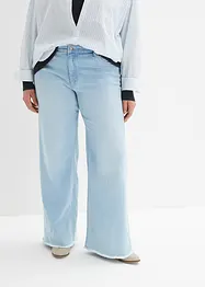 Wide leg stretch jeans high waist, bonprix