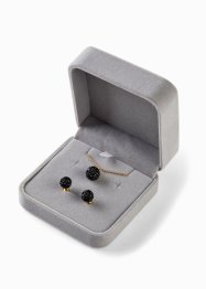 Ketting en oorstekers met zirkonia (3-dlg. set), bpc bonprix collection