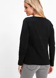 Fijn gebreide trui met stud details, bonprix