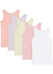 Meisjes hemd met zacht katoen (set van 5), bonprix