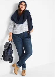 Stretch jeans mid waist, straight, bonprix