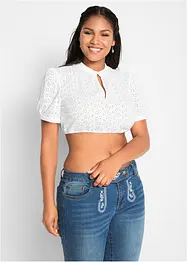 Dirndl blousje met broderie anglaise, bonprix