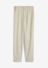 Cropped linnen broek met high waist en elastische inzet, bpc bonprix collection