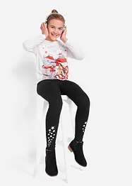 Meisjes legging van elastische mix met biologisch katoen, bonprix
