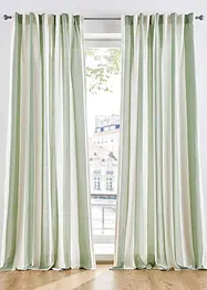 Gestreept gordijn met gerecycled polyester (1 stuk), bonprix