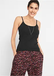 Spaghetti top van katoen (set van 3), bonprix
