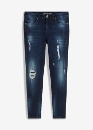 Skinny cropped jeans met destroyed details, RAINBOW