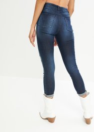 Skinny cropped jeans met destroyed details, RAINBOW