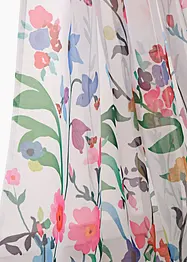 Transparant gordijn met bloemenprint en embrasse (set van 2), bonprix