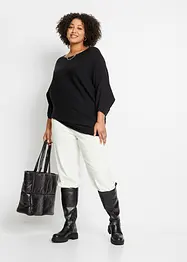 Geribde oversized trui in een viscosemix, bonprix
