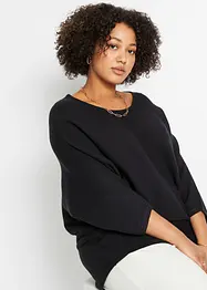 Geribde oversized trui in een viscosemix, bonprix
