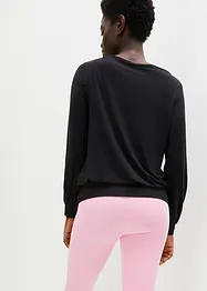 Sportshirt met TENCEL™ lyocell en brede boord, loose fit, bonprix